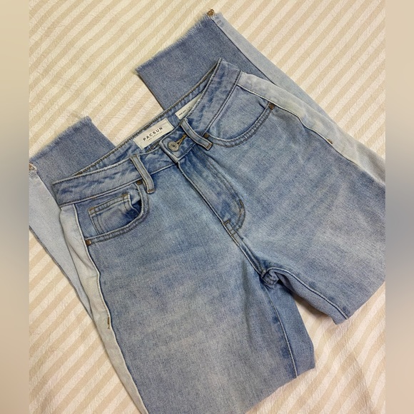 PacSun Jason Two Tone Mom Jeans Raw Hem Size 23 - Picture 5 of 7